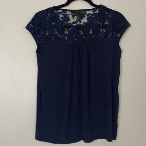 BANANA REPUBLIC Floral Cutout Top, Size S